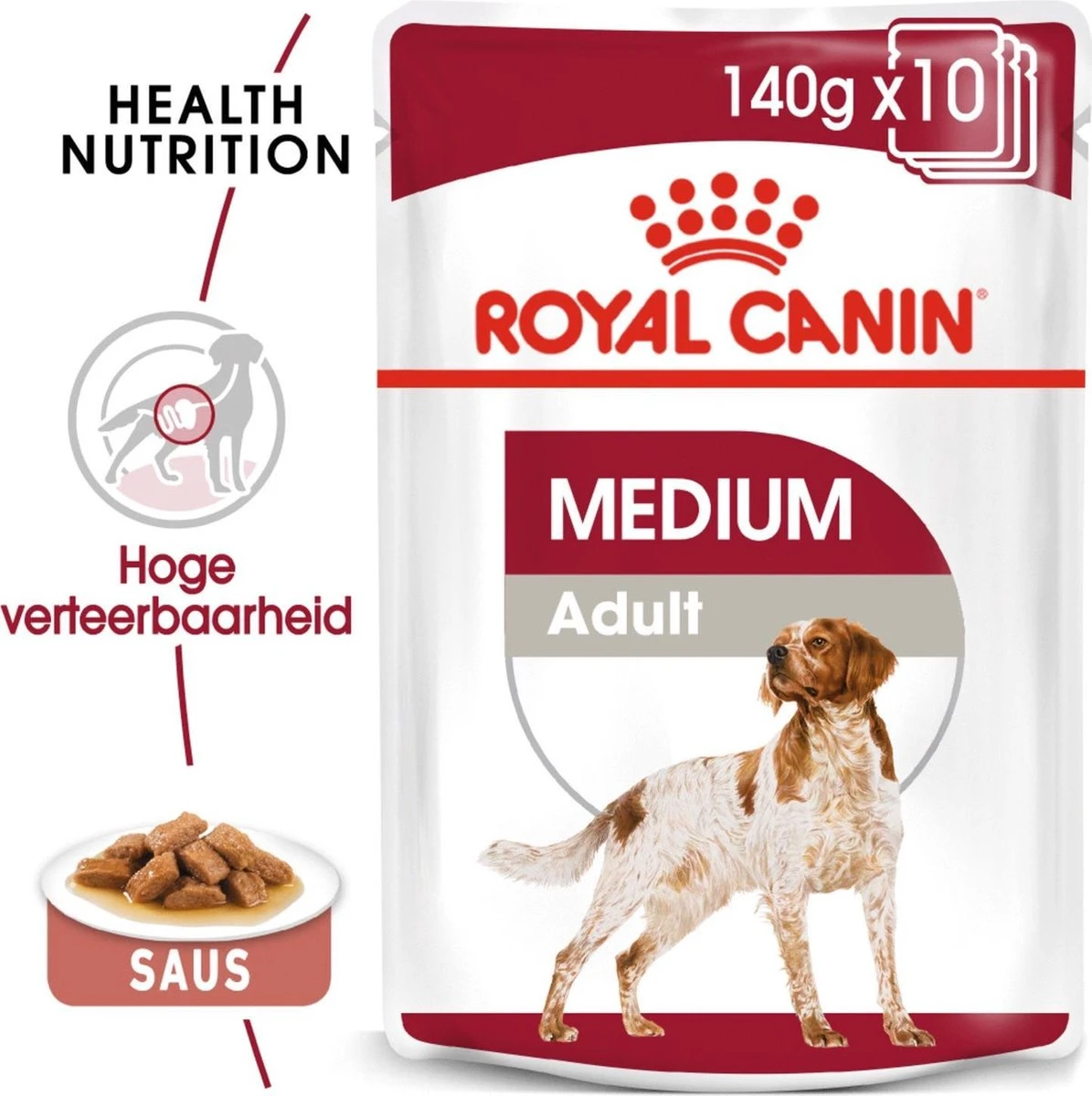 Royal Canin Shn Medium Adult Pouch - Hondenvoer - 10 X 140 G 10 Royal Canin Shn Medium Adult Pouch - Hondenvoer - 10 X 140 G - Afbeelding 8