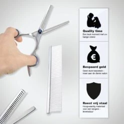 VoordeelShop 7-Delige Huisdier Knipset Met Etui - Trimmen Hond - Honden Schaar - Effileerschaar Hond - Huisdier Trimmer - Huisdier Knippen - Knipschaar Haar - Haar Schaar - Kapper - Kapperset - Scharenset -Huisdier Verkoop 1198x1200 4