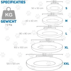 Pawzle Hondenmand - Donut Hondenkussen - Kattenmand - Bed Voor Honden & Katten - Wasbaar - 80cm - Zwart -Huisdier Verkoop 1199x1200 16