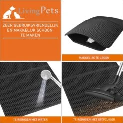 Lavida Home - Kattenbakmat - Grit Opvanger - 45 X 60 Cm - Dubbele Laag & Waterdicht - Katten Mat - Katten Mat Met Opvangruimte Voor Grit - Katten Mat - Kat Benodigdheden - Kitten - Gritmat Voor Poes - Grijs -Huisdier Verkoop 1199x1200 27