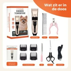 PetGoods Hondentondeuse - 10 Delige Set - Katten & Honden - Draadloos - Low Noise - Incl. Schaar, Nagelknipper, Vijl & Kam -Huisdier Verkoop 1199x1200 4