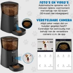 Pawzle Automatische Voerbak - Voerautomaat - Voederbak Kat & Hond - Camera, App En WiFi - Zwart -Huisdier Verkoop 1199x1200 5