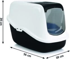 Savic Kattenbak Nestor - Kattenbak - Zwart/Wit - 56 X 39 X 38,5 -Huisdier Verkoop 1200x1014 11