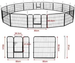 MaxxPet Puppyren - Hondenbench - Hondenren- Puppyren Met 16 Kennelpanelen -Staal -80 X 60 Cm 10 MaxxPet Puppyren - Hondenbench - Hondenren- Puppyren Met 16 Kennelpanelen -Staal -80 X 60 Cm -Huisdier Verkoop 1200x1015
