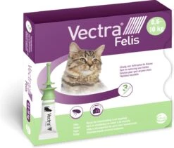 VECTRA Felis - Vlooiendruppels - Voor Katten 0.6 T/m 10 Kg - 3 Pipetten -Huisdier Verkoop 1200x1023 3