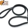 Sliplijn Met Stop - 2 Meter - Zwart - Verstevigd - Roestvrij Staal - Verstelbaar - Hondenriem - Trainingslijn Voor Honden - Touw - Touwlijn - Lijn - Made In Portugal -Huisdier Verkoop 1200x1045