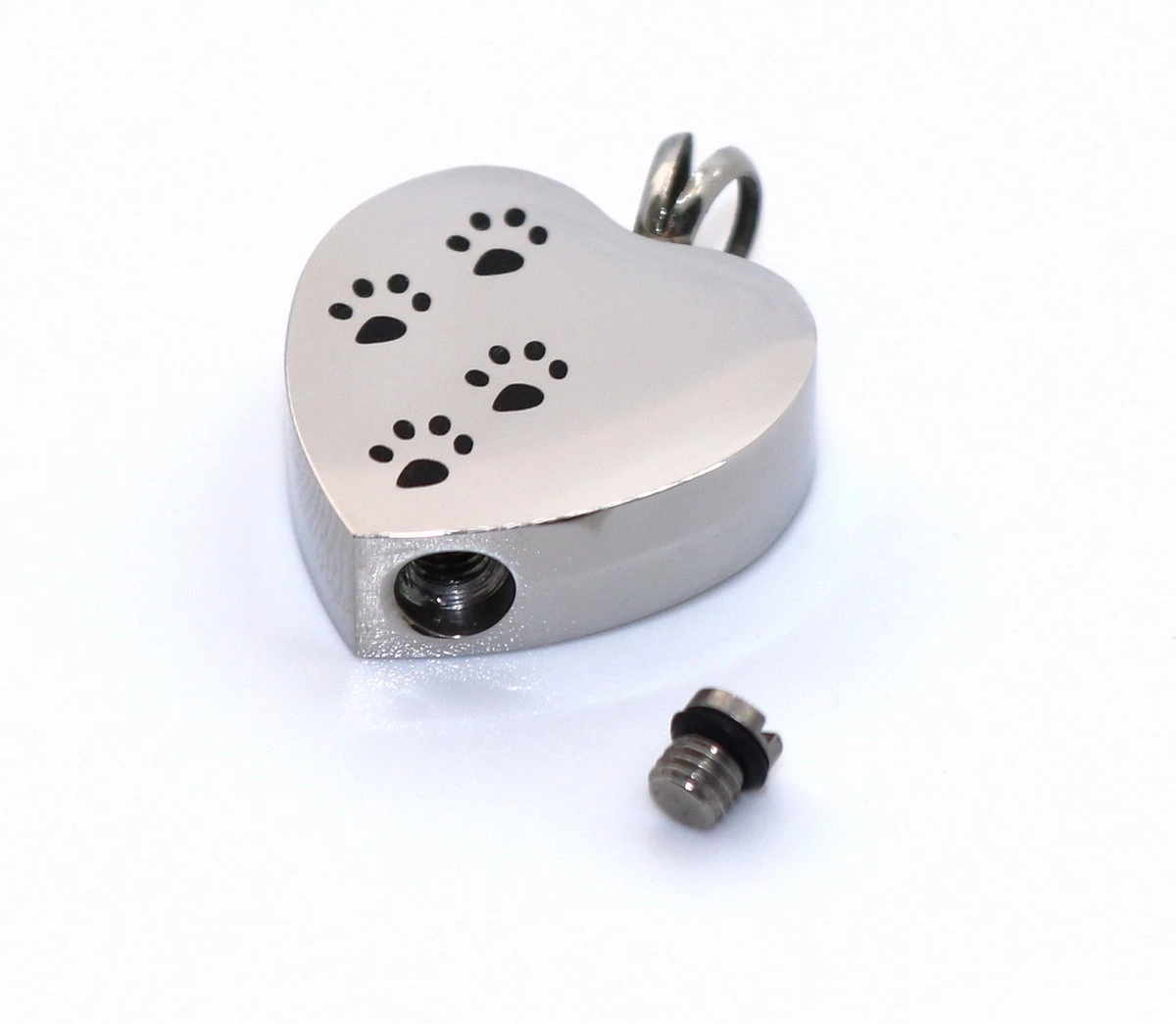 Mijn Assieraad - Ashanger - Hart - Dierenpootjes - Zilverkleurig - Hond - Kat 8 Mijn Assieraad - Ashanger - Hart - Dierenpootjes - Zilverkleurig - Hond - Kat - Afbeelding 6