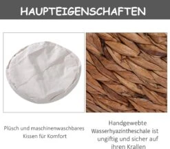 PawHut Kattenmand Rotan Kattennest Kattenbed Met Kussen Huisdierbed Bruin D30-104 20 PawHut Kattenmand Rotan Kattennest Kattenbed Met Kussen Huisdierbed Bruin D30-104 -Huisdier Verkoop 1200x1050 6