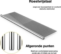 Merkloos Anti-Klit- Kam - Haarverwijderaar Voor Huisdieren - Pijnloos - Roestvrijstaal - Huisdiervriendelijk -Huisdier Verkoop 1200x1059 1