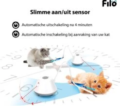 Filo Elektrisch Rijdend Kattenspeelgoed Met Laser - Rijdend Kattenspeeltje - Automatisch Interactief Speelgoed Katten - Kattencadeaus - Elektronisch Speelgoed Kittens - Kat - Kitten - Laserspeelgoed - Kado -Huisdier Verkoop 1200x1061 14
