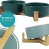 Homefy Voerbak Hond / Kat Met Standaard - Bamboe Standaard - 2 X 400 ML - Keramiek Groen -Huisdier Verkoop 1200x1061 7