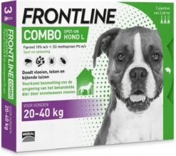 Frontline Combo - L: Van 20 Tot 40 Kg - Anti Vlooienmiddel En Tekenmiddel - Hond - 3 Pipetten