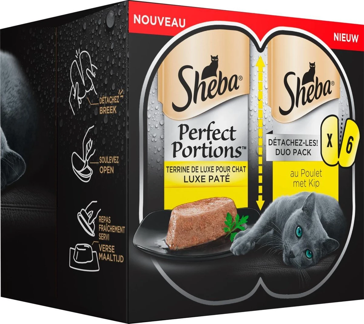 Sheba Perfect Portions Paté Katten Natvoer - Kip - 48 Stuks 4 Sheba Perfect Portions Paté Katten Natvoer - Kip - 48 Stuks - Afbeelding 2