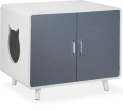 Relaxdays Kattenbak Ombouw Design - Kattenhuis Op Pootjes - Kattenmeubel Wit - Kattenkast -Huisdier Verkoop 1200x1067 8