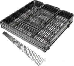 Merkloos Premium Puppyren - 80 Cm Hoog - 640 Cm Omtrek - Hondenren - Hondenhok - Grijs Hamerslag -Huisdier Verkoop 1200x1069 1