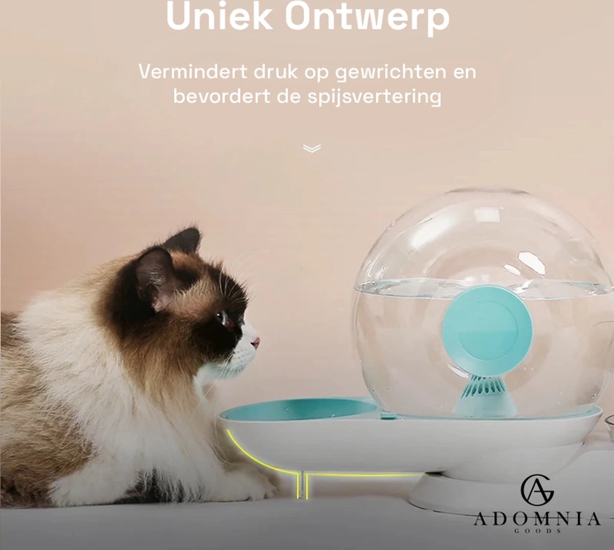 AdomniaGoods - Automatische Katten Voerbak - Antislip Honden Voerbak - Unique Transparant/grijs Design - Altijd Hygiënisch Schoon Water! 6 AdomniaGoods - Automatische Katten Voerbak - Antislip Honden Voerbak - Unique Transparant/grijs Design - Altijd Hygiënisch Schoon Water! - Afbeelding 4