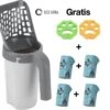 YELÉ LIVING – Kattenbakschep – Haarverwijderaar - Cat Litter Scoop – Kattenbakschep Met Container – Katten – Kattenbak – Grijs/wit – Kattenbak Schep – Grind – Kattengrind – Kattenbak Grind – Poep Zakjes – Afvalcontainer - All-in-1 Kattenbakschep -Huisdier Verkoop 1200x1076 5