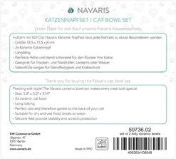 Navaris Voerbakjes Voor Katten - Set Van 2 Voer- En Waterbakken - Etensbak Van Keramiek - Met Antislip Voetjes - Kattenvorm - Roze/Groen 10 Navaris Voerbakjes Voor Katten - Set Van 2 Voer- En Waterbakken - Etensbak Van Keramiek - Met Antislip Voetjes - Kattenvorm - Roze/Groen -Huisdier Verkoop 1200x1083 7