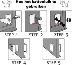 DOWO® - Kattenklep - Kattenluik - Kattenluikje - 4-weg Huisdierklep, Eenvoudige Installatie Kattendeur Huisdierendeur Aan De Muur, Houten Deur, Upvc Binnendeur, Baksteenwanden, Houten Deuren (M - Buitenmaat 20x22 Cm) 15 DOWO® - Kattenklep - Kattenluik - Kattenluikje - 4-weg Huisdierklep, Eenvoudige Installatie Kattendeur Huisdierendeur Aan De Muur, Houten Deur, Upvc Binnendeur, Baksteenwanden, Houten Deuren (M - Buitenmaat 20x22 Cm) -Huisdier Verkoop 1200x1092 10