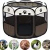 Opvouwbare Puppyren Bruin 90x90x60cm - Puppytent - Dogs&Co -Huisdier Verkoop 1200x1092 3