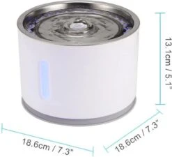 Merkloos Drinkfontein Voor Hond En Kat - RVS Waterbak - Dieren Drinkbak - Vers Water Fontein - Drinkfontein Katten- 3 Standen - 2.4 Liter - Incl. 1 Koolstoffilter -Huisdier Verkoop 1200x1092 8