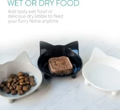 Navaris Voerbakjes Voor Katten - Set Van 3 Voer- En Waterbakken - Met Kattenkopjes Vorm - Antislip - Etensbakjes In Grijs, Wit En Zwart 15 Navaris Voerbakjes Voor Katten - Set Van 3 Voer- En Waterbakken - Met Kattenkopjes Vorm - Antislip - Etensbakjes In Grijs, Wit En Zwart -Huisdier Verkoop 1200x1103 5