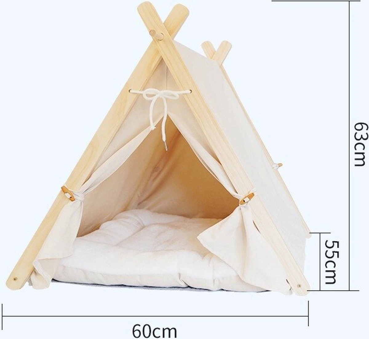 Dogs&Co Tippi Tent Voor Katten Of Kleine Honden Ecru 5 Dogs&Co Tippi Tent Voor Katten Of Kleine Honden Ecru - Afbeelding 3