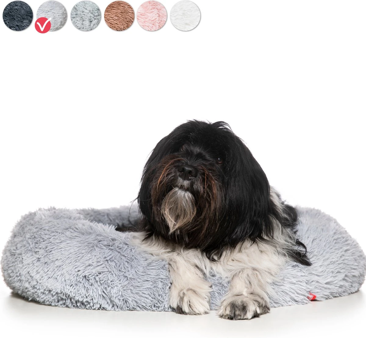 Snoozle Donut Hondenmand - Zacht En Luxe Hondenkussen - Wasbaar - Fluffy - Hondenmanden - 60cm - Lichtgrijs 3 Snoozle Donut Hondenmand - Zacht En Luxe Hondenkussen - Wasbaar - Fluffy - Hondenmanden - 60cm - Lichtgrijs