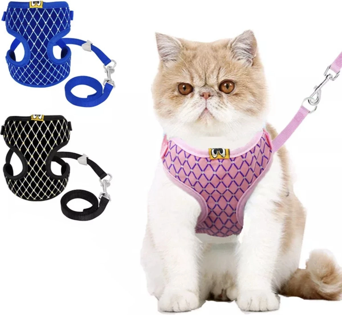 Merkloos Kattentuigje Met Looplijn - Kattenharnas - Kittentuigje - Kattenriem Met Looplijn - Kitten Tuigje Verstelbaar - Roze - Ixen 5 Merkloos Kattentuigje Met Looplijn - Kattenharnas - Kittentuigje - Kattenriem Met Looplijn - Kitten Tuigje Verstelbaar - Roze - Ixen - Afbeelding 3