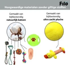 Filo Honden Speelgoed Set 14 Stuks - Hondenspeeltjes Knuffel - Hondenbal - Flostouw - Bot - Frisbee - Hondentouw - Hondenspeelgoed Intelligentie - Kauwspeelgoed Hond En Puppy - Bijtspeelgoed Hondenknuffel - Hondenspeeltje Met Piep -Huisdier Verkoop 1200x1114 10