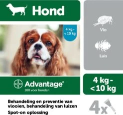 Bayer Advantage 100 Hond 4-10 Kg - 4 Pipetten à 1,0 Ml 25 Bayer Advantage 100 Hond 4-10 Kg - 4 Pipetten à 1,0 Ml -Huisdier Verkoop 1200x1117 10
