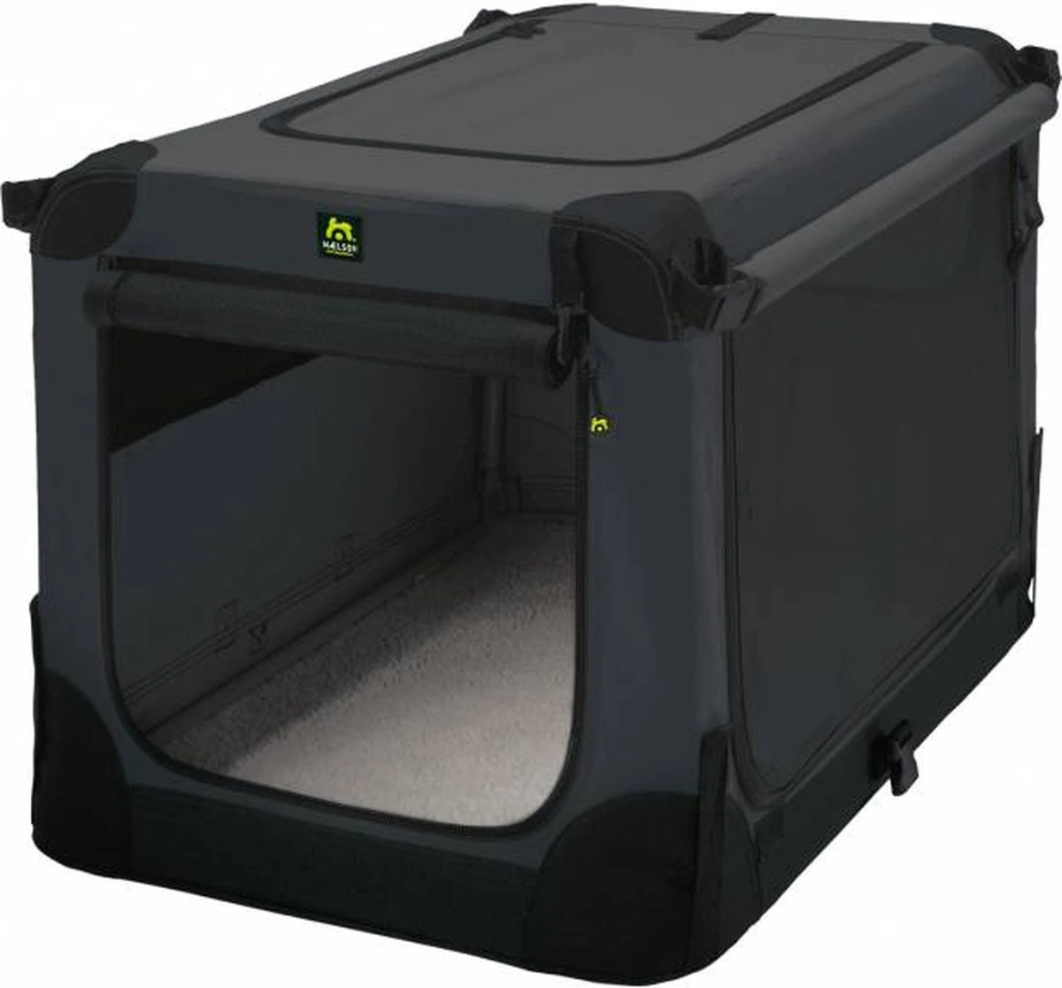 Maelson Soft Kennel - Robuuste Hondenbench Van Zacht Materiaal - Opvouwbare Kennel Met Stevig Stalen Binnenframe - Zwart/antraciet - XXS / XS / S / M / L / XL / XXL - 92 L 6 Maelson Soft Kennel - Robuuste Hondenbench Van Zacht Materiaal - Opvouwbare Kennel Met Stevig Stalen Binnenframe - Zwart/antraciet - XXS / XS / S / M / L / XL / XXL - 92 L - Afbeelding 4