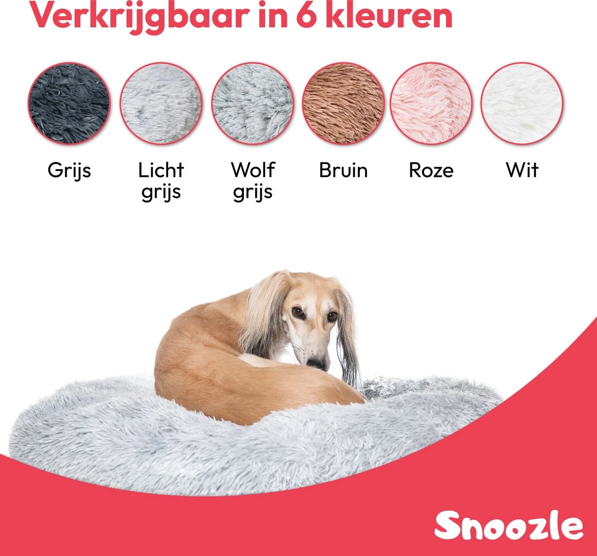 Snoozle Donut Hondenmand - Zacht En Luxe Hondenkussen - Wasbaar - Fluffy - Hondenmanden - 60cm - Lichtgrijs 8 Snoozle Donut Hondenmand - Zacht En Luxe Hondenkussen - Wasbaar - Fluffy - Hondenmanden - 60cm - Lichtgrijs - Afbeelding 6
