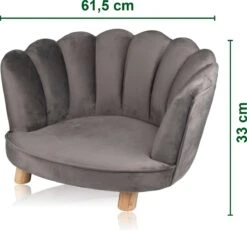 Maxxpro Katten- En Hondenstoel - Grijs - Verhoogd Met Houten Poten - Fluweel Materiaal - 61.5 X 52 X 33 CM - Huisdieren Tot 80 KG -Huisdier Verkoop 1200x1119 2