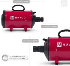 Nuvoo Professionele Hondenföhn / Waterblazer / Hondenborstel Met 3 Opzetstukken - Verstelbare Vermogen Tot 2200W - Warme / Koude Stand - Rood 13 Nuvoo Professionele Hondenföhn / Waterblazer / Hondenborstel Met 3 Opzetstukken - Verstelbare Vermogen Tot 2200W - Warme / Koude Stand - Rood -Huisdier Verkoop 1200x1127 1