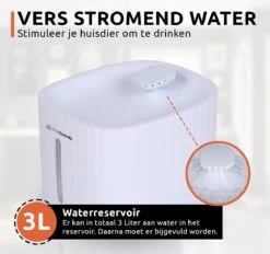 PetGoods Drinkfontein - Honden & Katten – 3 Liter - Fluisterstil - Drinkfontein Kat - Incl. Filter & Pomp -Huisdier Verkoop 1200x1128 5