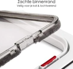 Merkloos Kattenluik - Inclusief Tunnel - 4 Vergendelingsstanden - Wit - Waterdicht - 23 X 25 X 5.5 Cm -Huisdier Verkoop 1200x1129 11