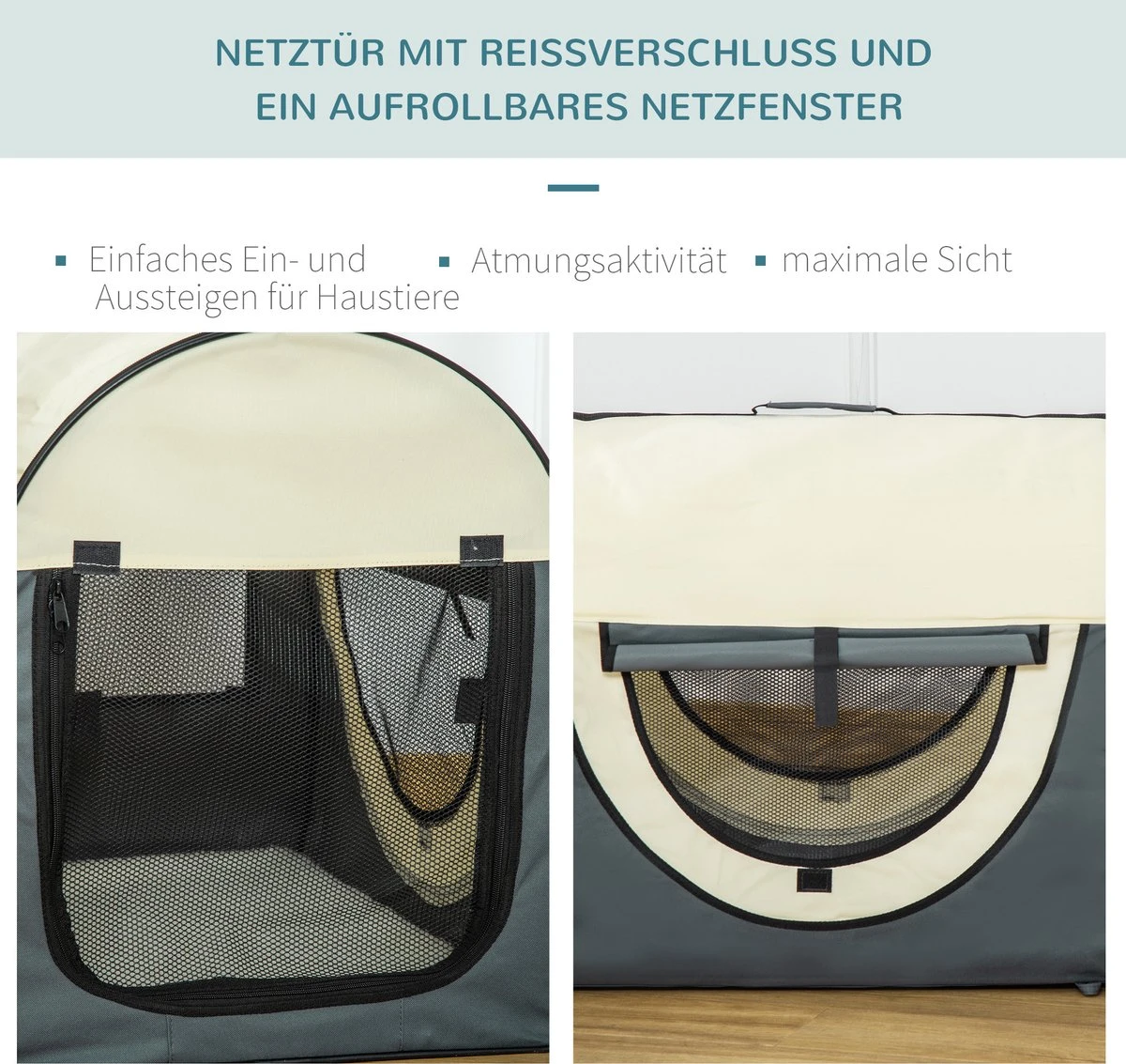 PawHut Hondenbox Inklapbare Hondentransportbox Dier 2 Kleuren 5 Maten 1O-T46O-R3DG-2 10 PawHut Hondenbox Inklapbare Hondentransportbox Dier 2 Kleuren 5 Maten 1O-T46O-R3DG-2 - Afbeelding 8