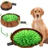VEDIC® - XL Snuffelmat Groen/Bruin - Hondenspeelgoed- Antischrok - 45 CM - Hondenspeelgoed - Honden En Katten - Intelligentie - Slow Feeder - Voerbak