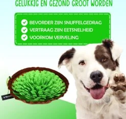 VEDIC® - XL Snuffelmat Groen/Bruin - Hondenspeelgoed- Antischrok - 45 CM - Hondenspeelgoed - Honden En Katten - Intelligentie - Slow Feeder - Voerbak -Huisdier Verkoop 1200x1134 10
