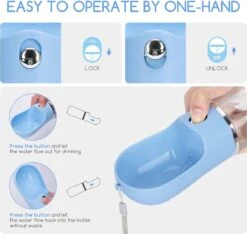 Nobleza 43B4C - Honden Waterfles - 500ml - Honden Bidon - Honden Drinkfles - Blauw -Huisdier Verkoop 1200x1139 4