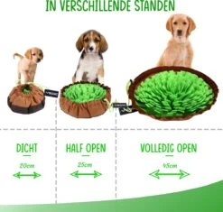 VEDIC® - XL Snuffelmat Groen/Bruin - Hondenspeelgoed- Antischrok - 45 CM - Hondenspeelgoed - Honden En Katten - Intelligentie - Slow Feeder - Voerbak -Huisdier Verkoop 1200x1140 11