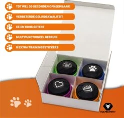 Vulpes Pets® PRO Praatknop Voor Honden Met Speelmat - Dogbuttons - Laat Uw Huisdier Spreken - Hondenspeelgoed - Honden Training - Inclusief E-Book En Speelmat 26 Vulpes Pets® PRO Praatknop Voor Honden Met Speelmat - Dogbuttons - Laat Uw Huisdier Spreken - Hondenspeelgoed - Honden Training - Inclusief E-Book En Speelmat -Huisdier Verkoop 1200x1140 12