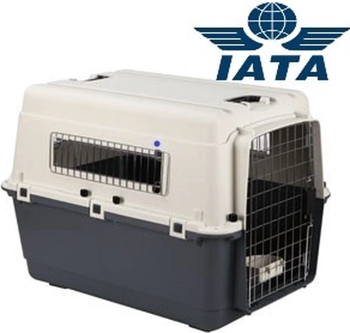 Flamingo - Hondentransportbox Nomad M - Grijs - 67 X 53 X 47 Cm 5 Flamingo - Hondentransportbox Nomad M - Grijs - 67 X 53 X 47 Cm - Afbeelding 3