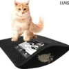 Kattenbakmat - Schoonloopmat - Katten Grit Opvanger - Kattenbakvulling - Waterdicht - Dubbele Laag - Honingraat - 40 X 50 Cm - Zwart