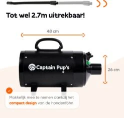 Captain Pup's Professionele Hondenföhn Met 4 Opzetstukken - Bijgeleverde Hondenborstel - Waterblazer Voor Honden - Zwart 17 Captain Pup's Professionele Hondenföhn Met 4 Opzetstukken - Bijgeleverde Hondenborstel - Waterblazer Voor Honden - Zwart -Huisdier Verkoop 1200x1145