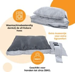 Orthopedisch Hondenkussen Grijs - Hondenmand Ribstof Premium L - Luxe Hondenbed 100x70cm - Grijs Tot 40 KG 12 Orthopedisch Hondenkussen Grijs - Hondenmand Ribstof Premium L - Luxe Hondenbed 100x70cm - Grijs Tot 40 KG -Huisdier Verkoop 1200x1147 14