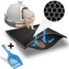 Tenify Kattenbakmat + Extra Kattenbak Schepje - 40 X 50 Cm - Waterdicht - Dubbele Laag - Honingraatstructuur - Uitloopmat - Mat -Huisdier Verkoop 1200x1149 14