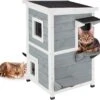 Relaxdays Kattenhuis Buiten - Groot Kattenhok Binnen - Hoog Kattenmeubel Grijs Hout - Tuin 1 Relaxdays Kattenhuis Buiten - Groot Kattenhok Binnen - Hoog Kattenmeubel Grijs Hout - Tuin -Huisdier Verkoop 1200x1158 13