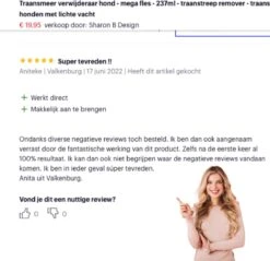 Traansmeer Verwijderaar Hond - Mega Fles - 237ml - Traanstreep Remover - Traansmeer Remover - Tegen Korstjes En Verkleuringen Bij Honden Met Lichte Vacht -Huisdier Verkoop 1200x1159 20